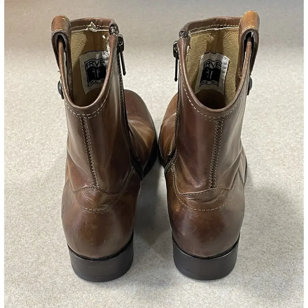 Women's Size 6B Frye Boots Melissa Button Short Brown Riding Style 77897-Western - Picture 3 of 13